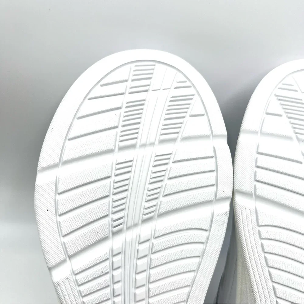 12W 12 WIDE New Balance Hook And Loop‎ 577 White Leather Walking Sneakers Shoes